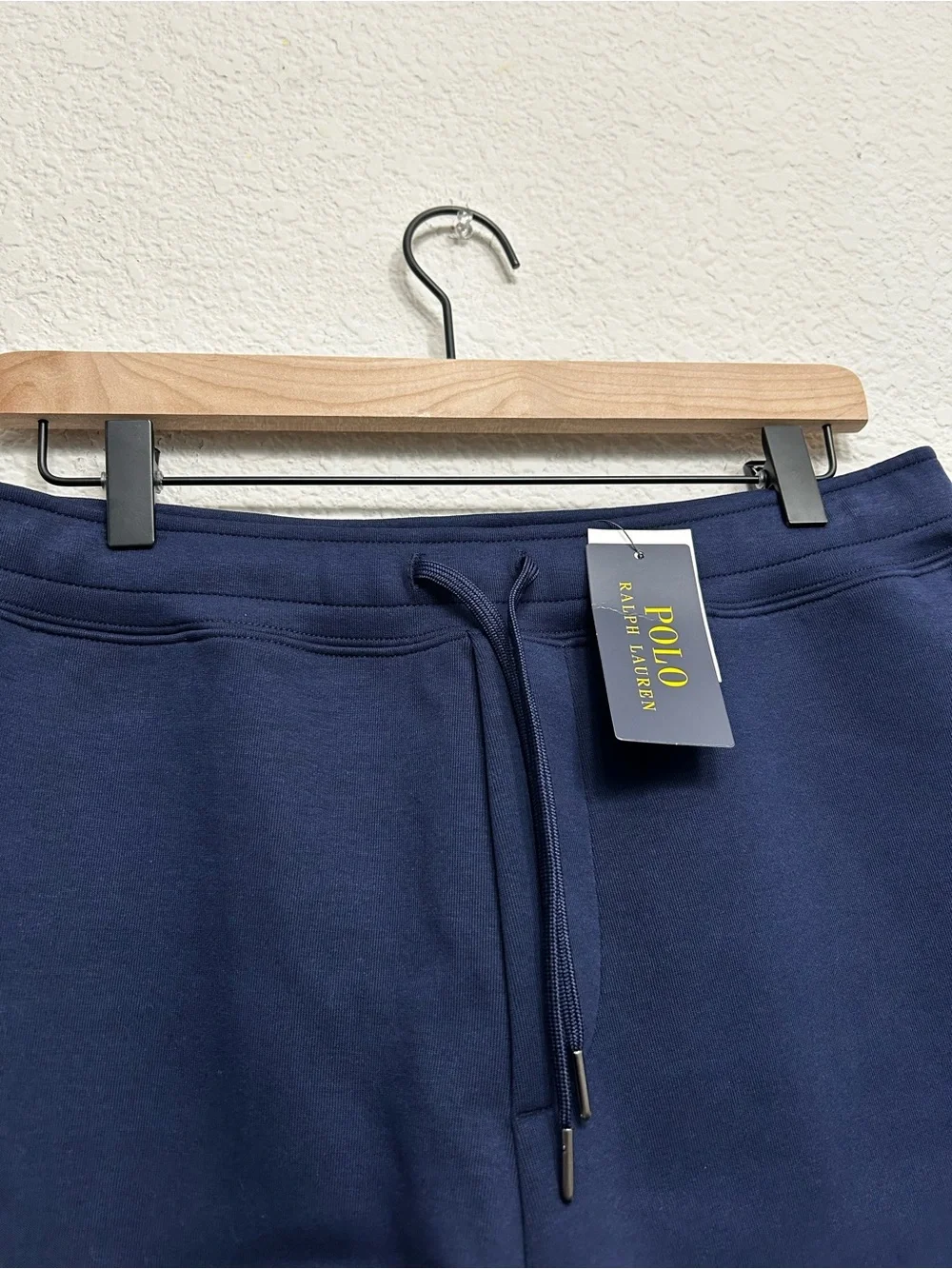 NWT Polo Ralph Lauren Los Angeles Double-Knit Shorts Navy Blue Crest Men's M
